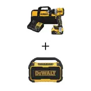 DEWALT Drill/Driver Kit 1/2" 20V MAX XR Li-Ion Cordless w/ Bluetooth Speaker