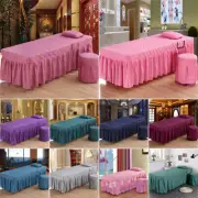 Beauty Massage Bed Full Cover Table Sheet with Hole Cover Skirt Bedspread SPA