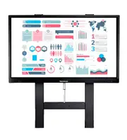 TouchBoard Wall Mount Height Adjustable Motorised Linear Actuator Lift System. Max Load 136kg. VESA to 1200x600. For Panels 55 to 98". Black WALL-HA-A