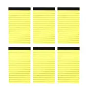 6Pcs Small Writing Pad Pocket Notepads Small Memo Pad Black/Lined Paper