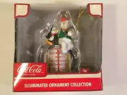 Coca Cola Illuminated Ornament Collection Polar Bear with Penguin Jukebox