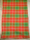 Primitive Artisans Inc Square Cotton Tablecloth 60 X 60 Red/Green Plaid