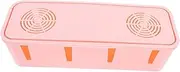 Cable Management Box USB Wire Holders for Cables Cords Power Cord Organizer Power Supply Cables Cable Organizer Organization Cord Organizer for Desk Electronic Organiser Pink