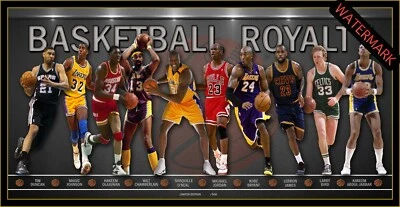 BASKETBALL ROYALTY - LTD ED - RRP $350 - JORDAN - BIRD - LeBRON - BRYANT - SHAQ