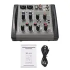 Audio Mixer 4-Channel Mixing Console 48V XLR/6.35mm/3.5mm S7P6