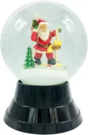 Alexander Christmas Perzy Snowglobe-Large Santa Snow Ball 7"H x 4.75"W x 4.75"D