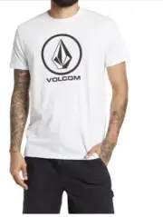 Volcom Crisp Stone Logo T-Shirt - Short Sleeve White size M was $39