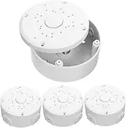 Uonlytech 4Pcs Outdoor Junction Box for Security Cameras Durable Cable Storage Box Weatherproof Connection Box Easy Mounting for Clean Cable Management