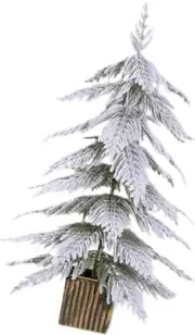 Wswqop Festive Artificial Christmas Tree with Snowflakes, Decoration for Home...
