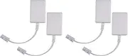 Binxind BT Plug to ADSL RJ11 Broadband Internet Microfilter Splitter 4 Pack, BT Male to BT & RJ11 Female for Landline Modem