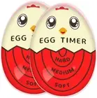 Lasubst Egg Timer for Boiling Eggs That Changes Color When Done, Red, Pack of 2