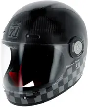 Helstons Course Full Face Carbon Helmet, black-white, Size S for Men Black White