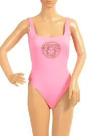 Versace Women's Gold Medusa Head One Piece Swimsuit Versace sz 4 US L IT 44