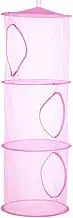 AIMALL Breathable Foldable Three-Layer Drying Basket, Large Capacity Toy and Clothes Hanging Storage Net, Home Organization Essential