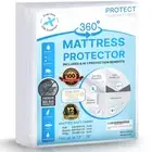 Heavy Duty 100% Waterproof King Mattress Protector 8-16 Inch Deep Pocket Six-...