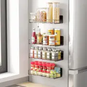 4 Pack Magnetic Spice Rack For Refrigerator Next To Fridge Organizer Shelf Small