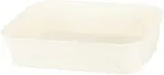 Cat Open Kitty Litter Pan High Side Sifting Open Top Cat Litter Tray for Kitty Rabbit, White