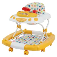 在飛比找PChome24h購物優惠-Babybabe-多功能汽車嬰幼兒學步車-復古黃