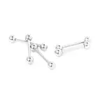 5pcs 14G Tongue Nipple Ear Rings Bar Barbell Body Piercing Jewelry