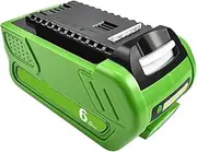 40V 6000mAh Li-ion Rechargeable Battery Compatible with GreenWorks 29462 29472 29282 G-MAX GMAX Lawn Mower Power Tools Battery