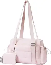 Aymzbd Compact Gym Bag with Mini Wallet for Yoga and Dance, Pink
