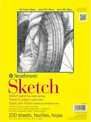 Strathmore 300 Series Sketch Pad 9x12" 100 Sheets Glue Bound Artist Sketchbook