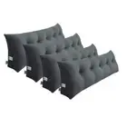 NNEAGS 4X 100cm Dark Grey Triangular Wedge Bed Pillow Headboard Backrest Bedside