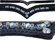 HKM 4000315692262 Headband Crystal Pearl 9100 Black Thoroughbred