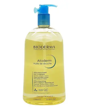 【BIODERMA 貝膚黛瑪】 (2入組)舒益輕沐浴油(黃瓶)1000ml