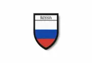 PATCH PATCHES EMBLEM IRON ON GLUE PRINT FLAG world crest russia