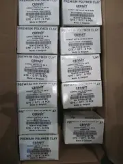 LOT OF 66 CERNIT METALLIC PREMIUM POLYMER CLAY NO. 1 MIXED COLORS 2OZ EACH X 66