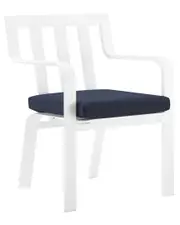 Modway Baxley Stackable Outdoor Patio Aluminum Dining Armchair