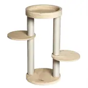 Whisker Wonderland Premium Eco Bamboo Cat Tree Small - Natural Bamboo Structure, Safe & Stable, Multi-Functional Cat Furniture, Climbing & Scratching