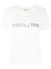 [Saint Laurent Paris] Saint Laurent Paris-T-Shirt Saint Laurent Reverse In Cotone-Donna XS