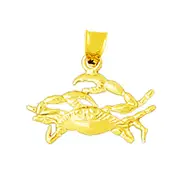 14K Gold Sea Life Crab Charm