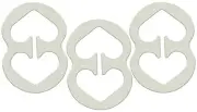 Razor Clips Bra Strap Clip Cleavage Control Razor Back Set of 3 White U.S.A