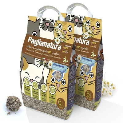Kit 2 Pieces Cat Litter Chamomile Clumping Bedding
