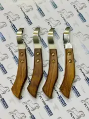 4-Pack Screw Handle Loop Knives - Heavy-Duty Hoof Care Tools for Horses