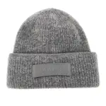 [JACQUEMUS] JACQUEMUS Knitted beanie hat with gros-grain logo Man One Size One Size Grey