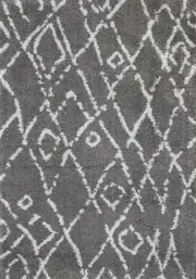 Winsome Grey and Silver Fes Rug