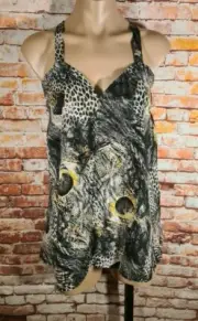 BNWT Womens Sz 16 Crossroads Hilo Strappy Peacock Top RRP $59.99