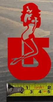 Burton Snowboards Sticker Decal Lady Bindings Boots Jacket Custom Cartel Red