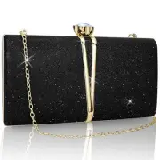 Evening Bag Small Clutch Purses Leopard Purse #a Black Clutch Purses for Women