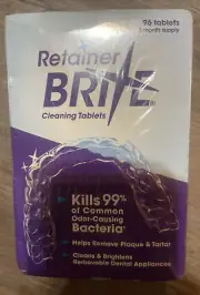 Retainer brite cleaning tablets 96 3 Month Supply . Sealed Exp 11-2023