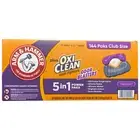 Arm & Hammer OxiClean + Odor Blasters 5-in-1 Laundry Paks, Fresh Burst, 144ct