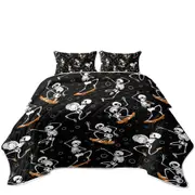 Halloween Funny Skeletons Coverlet