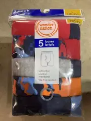 wonder nation boys boxer shorts Size L (10-12) 5 Pair NEW