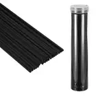 30CM/12Inch Reed Diffuser Stick, 100 Pack Refill Sticks with PET Bottle, Black