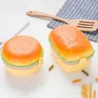 Tableware Set Fork Burger Lunch Box Double Tier Food Container Bento Lunchbox