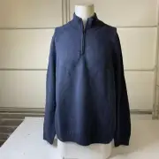 BANANA REPUBLIC Cozy Half-Zip Sweater Men's Size 2XL Moody Blue